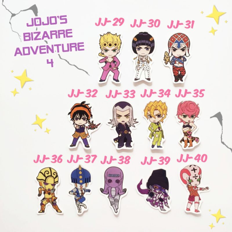 Sticker Anime Jojo no Kimyou na Bouken 4 Jojo's Bizarre Adventure Golden Wind Merchandise
