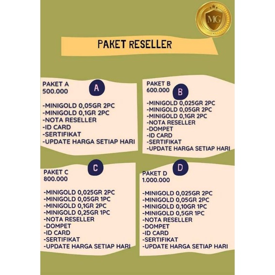 Paket reseller minigold