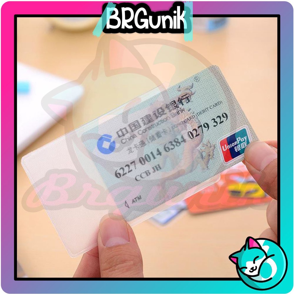 

BRGUNIK Plastik pelindung ATM / SIM / KTP / Kartu Nama Cover pelindung R608