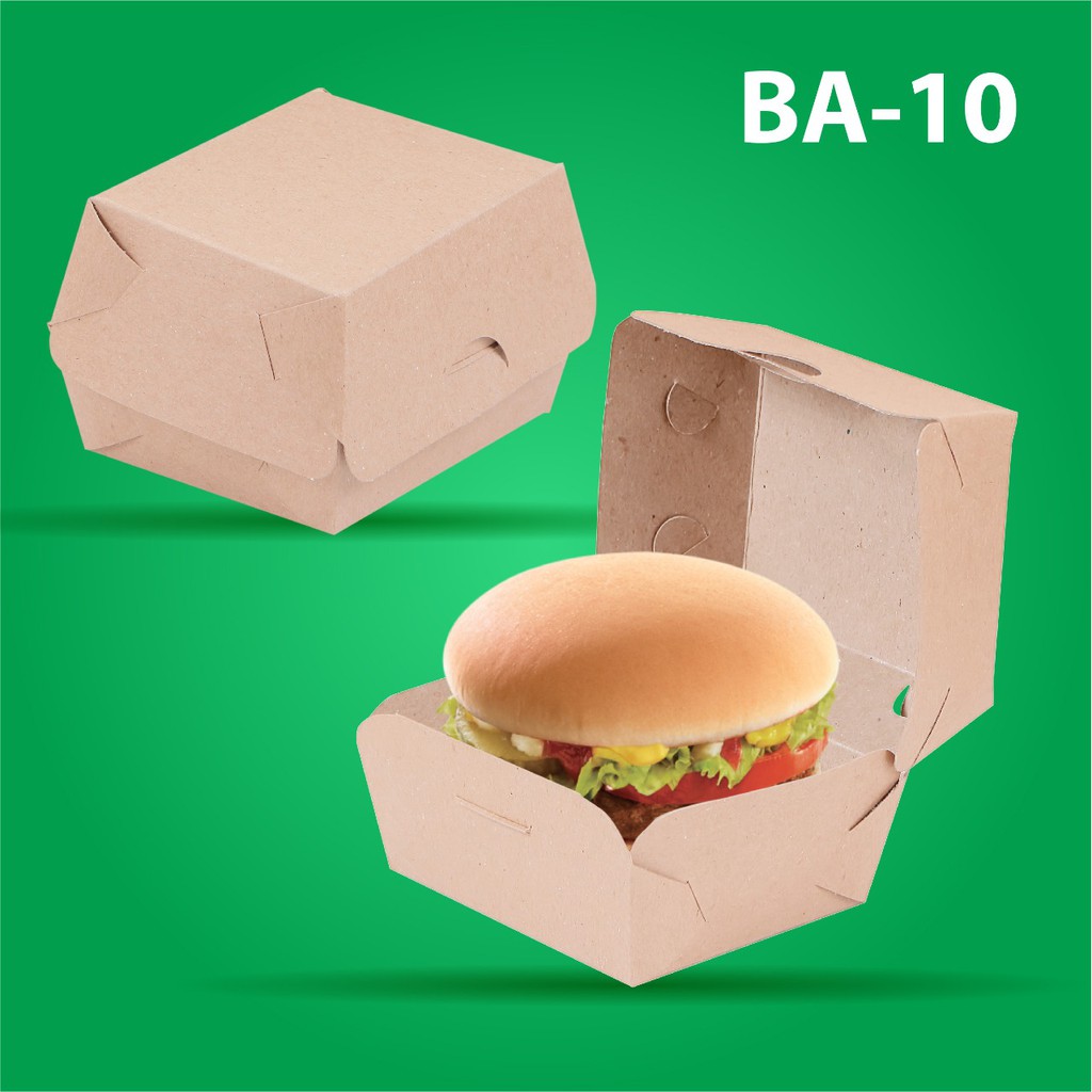 Box Burger 10X8.5X8 Dus Dimsum Dus Burger (B10K2-Laminasi)