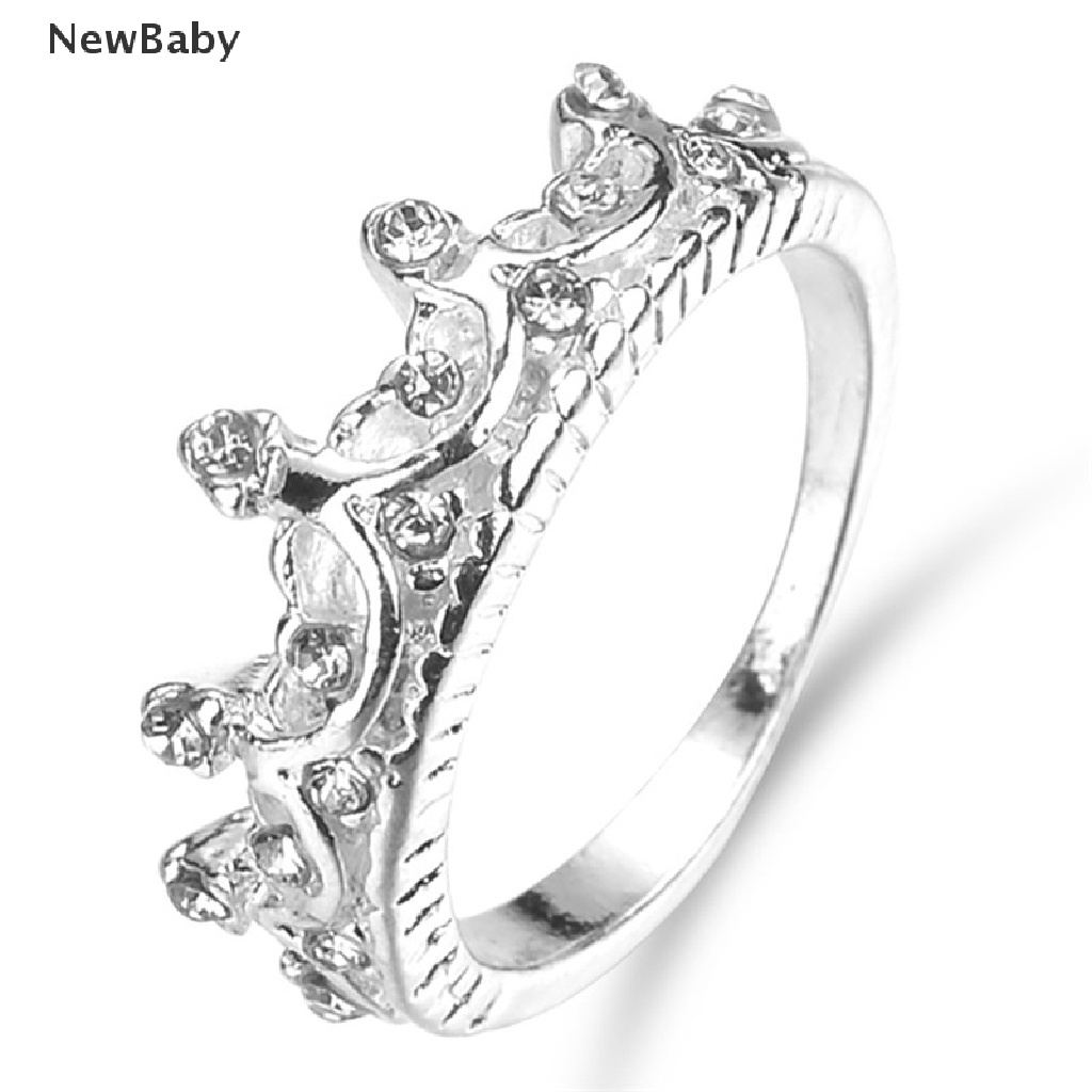New Cincin Silver Model Mahkota Ratuputri Hias Berlian Imitasibatu Zircon Untuk Wanitapernikahan