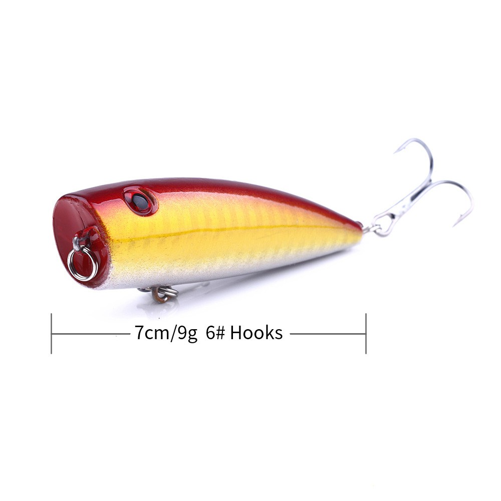 HENGJIA 20Buah Set Umpan Minnow Pancing Crankbait Popper Fishing Lure Wobbler Bait Ikan With Kotak