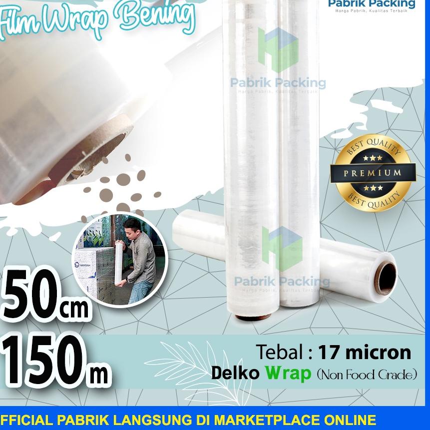 

경 PLASTIK WRAP STRETCH FILM WARNA / WRAP / WRAPPING BARANG 50 CM SATUAN
