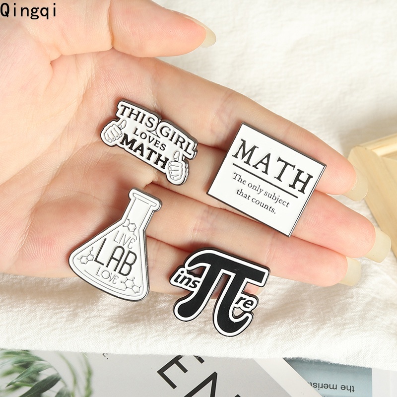 Bros Pin Enamel Desain Kartun Lab Matematika Untuk Hadiah