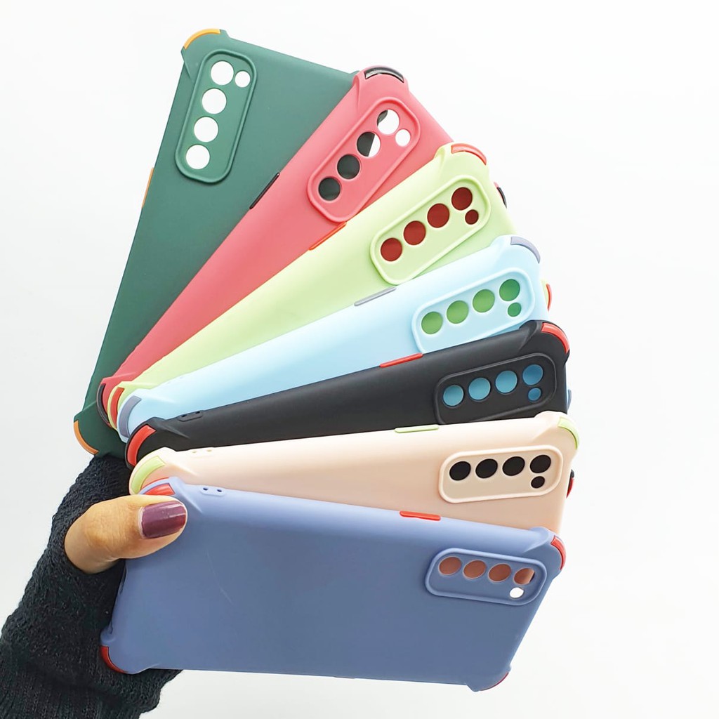 Oppo Reno 4 Pro 4G Softcase Candy Crack Macaron 2 Tone Plus Pelindung Camera