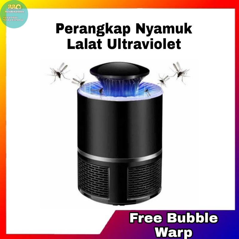 Lampu Nyamuk UV LED Perangkap Jebakan Nyamuk Lalat Kipas Ultraviolet Elektrik