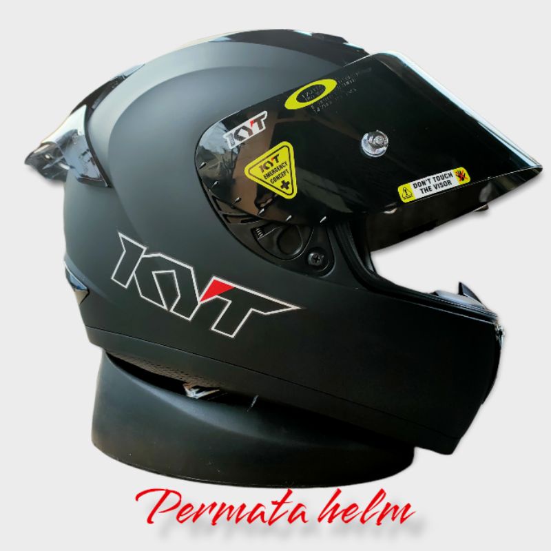 KYT r10 black doff paket ganteng