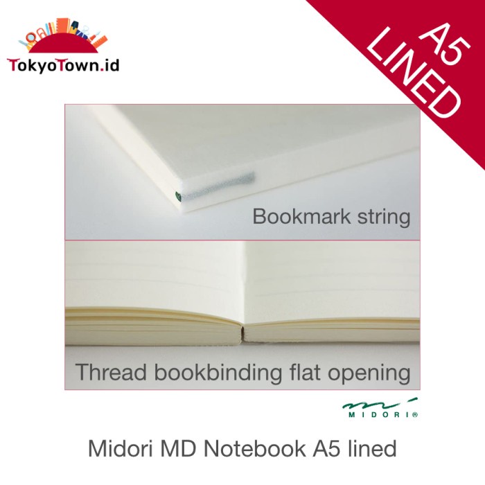 

Unik Midori Md Notebook Journal A5 Lined Ruled Hemat