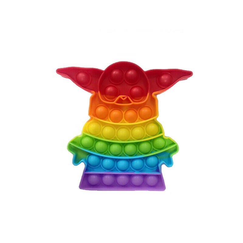 MAINAN ANAK POP IT MURAH POPIT SQUARE RAINBOW MULTICOLOR FIDGET PUSH BUBBLE PENGHILANG STRESS COD-YODA