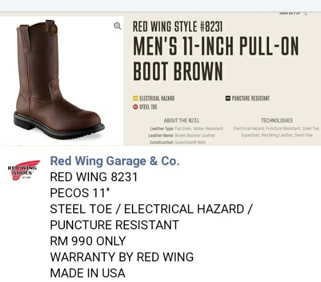 red wing boots pecos 2231