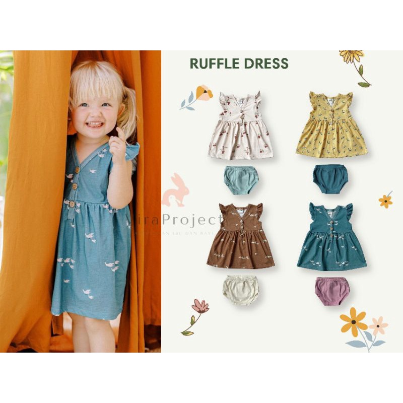 BOHOPANNA RUFFLE DRESS DRESS ANAK PEREMPUAN