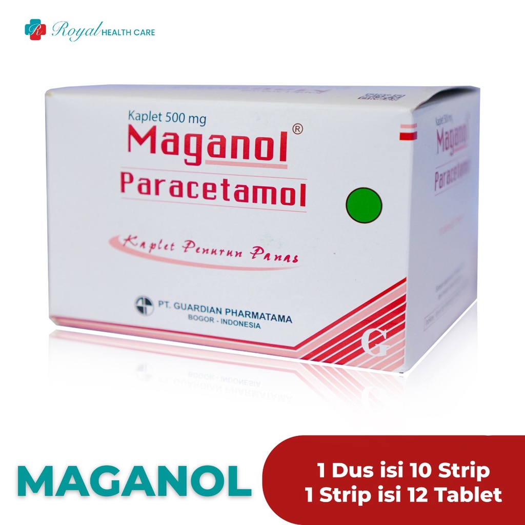 MAGANOL PARACETAMOL STRIP 12 Tablet Untuk Mengobati Nyeri Sakit Kepala