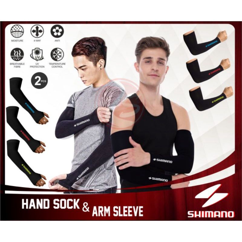 Manset tangan hitam sporty arm sleeve handsock deker olahraga voli basket sepeda sepak bola