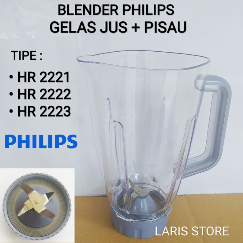 Gelas Jus + Mounting Pisau Blender Philips HR 2221 HR 2222 HR 2223