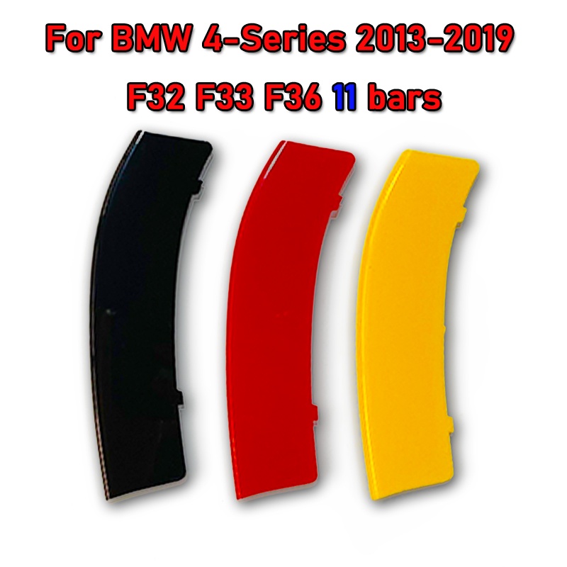 3pcs Strip Trim Grill Depan Warna Jerman Untuk BMW 4 Series F32 F33 F36 2013-2021