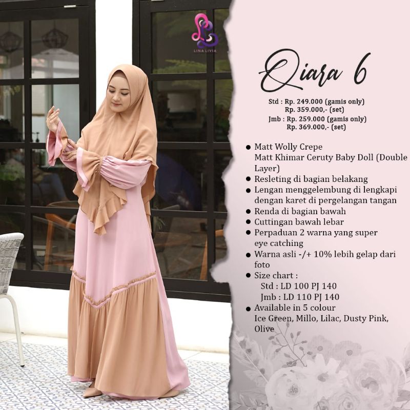 Gamis Qiara 6 by LinaLivia Hijab