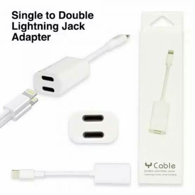 Converter iphone 7+/8+/X Dual Lightning Y Cable