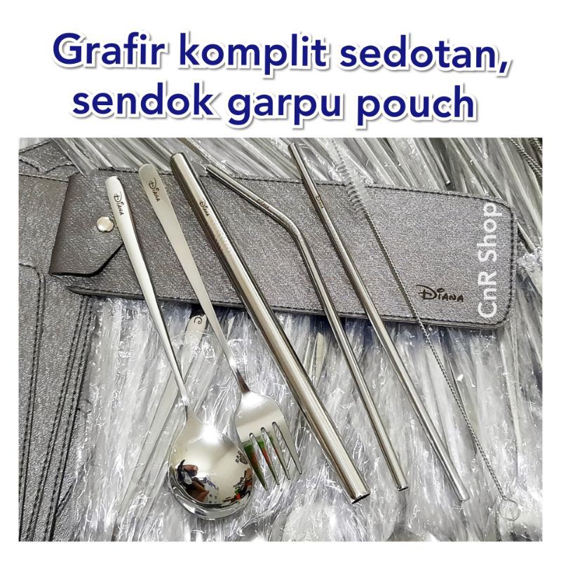 sendok set korea sedotan pouch custom grafir