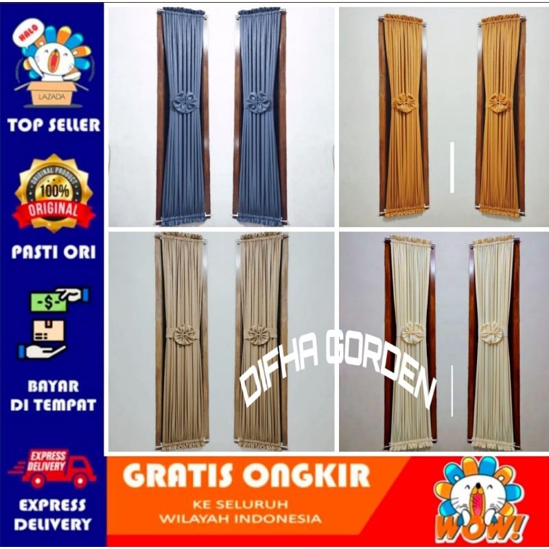 Gorden ikat Tengah kupu2 minimalis Tebal Hordeng Jendela kaca Murah Minimalis cantik murah terbaru