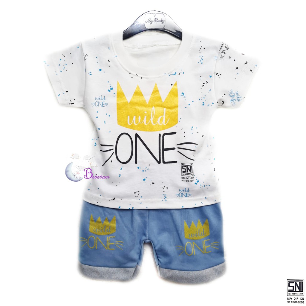 BAJU BAYI BOBOBAM ECER WILD ONE SETELAN ANAK LAKI-LAKI / SETELAN ANAK HARGA GROSIR