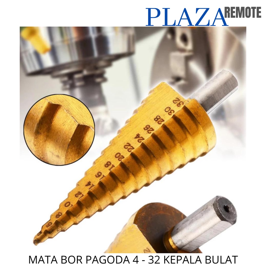 MATA BOR PAGODA HSS TITANIUM STEP CONE KEPALA BULAT