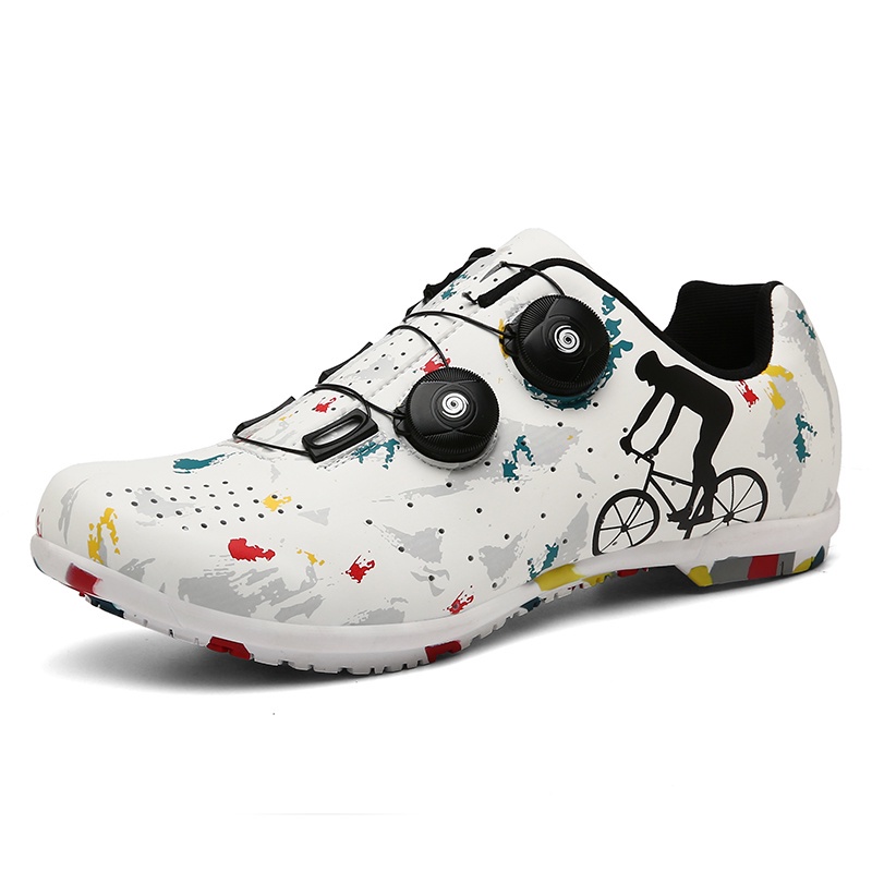 COD Cycling Shoes Kecil 37 38 39 MTB Sepatu Sepeda Pria Wanita Roadbike Non Cleat Sepatu Gowes Balap Graffiti Import Ringan 120