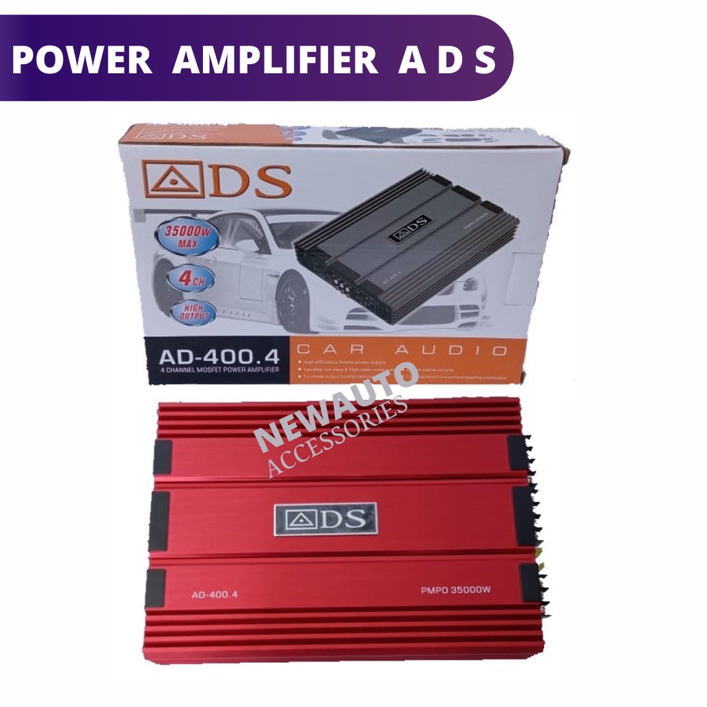 power amplifier 4 chanel ADS power mobil ADS AD-400.4 high quality