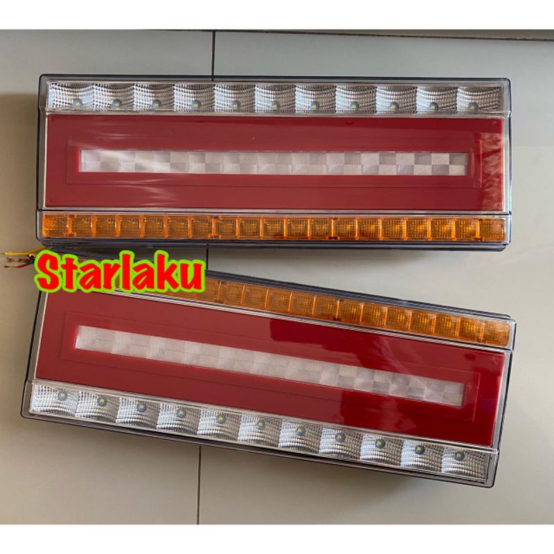 stop lamp truk 24 volt model persegi new