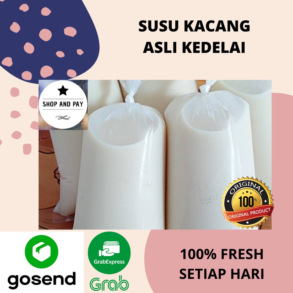 

Susu Kacang Kedelai Asli Soy Bean Milk FRESH 100% | KHUSUS GOJEK-GRAB