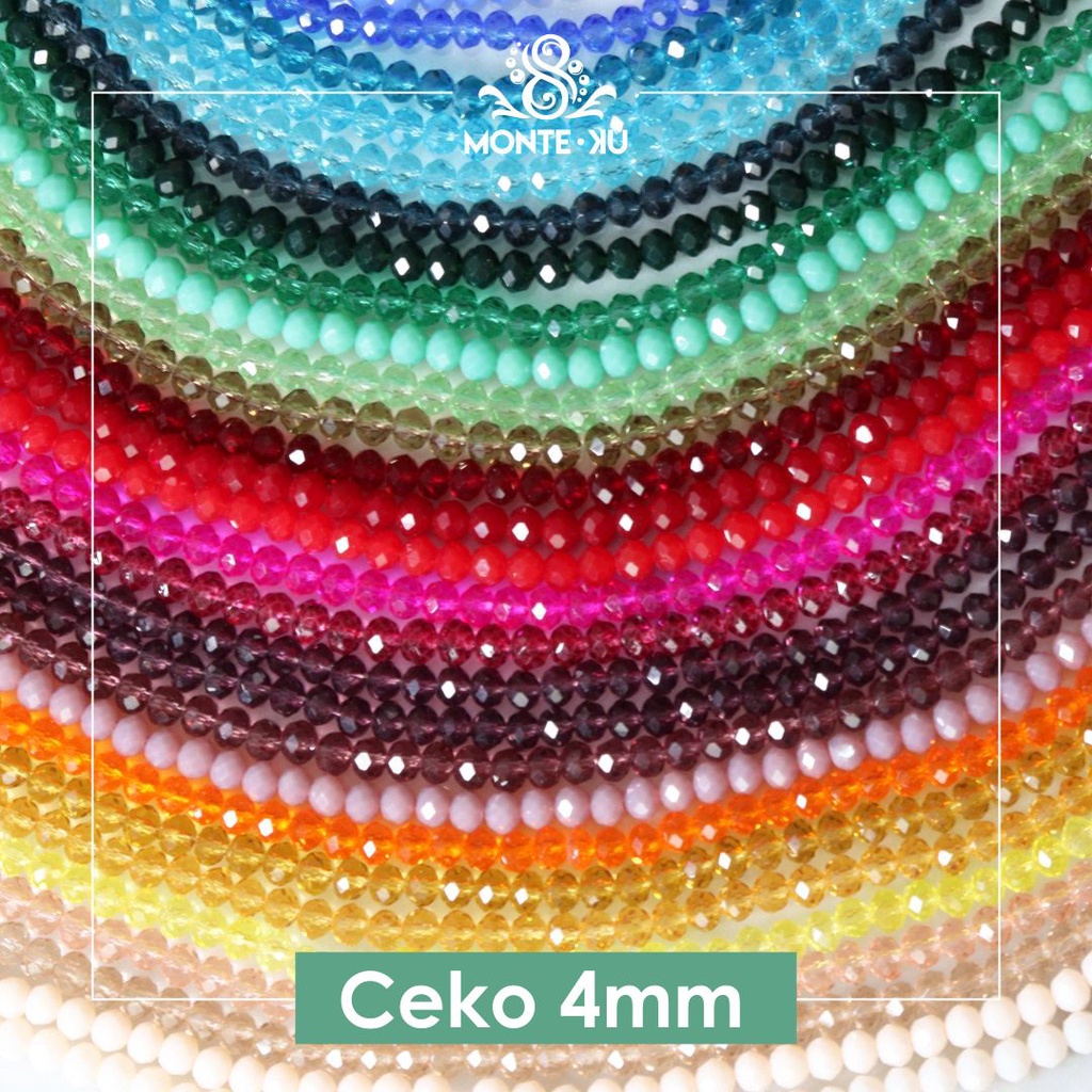 Mote Manik Kristal Ceko Bakpau 4mm Kecil Monte Payet Beads Kristal Cina Rentengan Murah