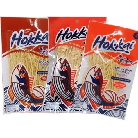 Hokkai Snek Ikan 38gram / Hokay Fish Snack Original / Pedas / Wide Hokai Taiwan Cemilan Ikan Tipis