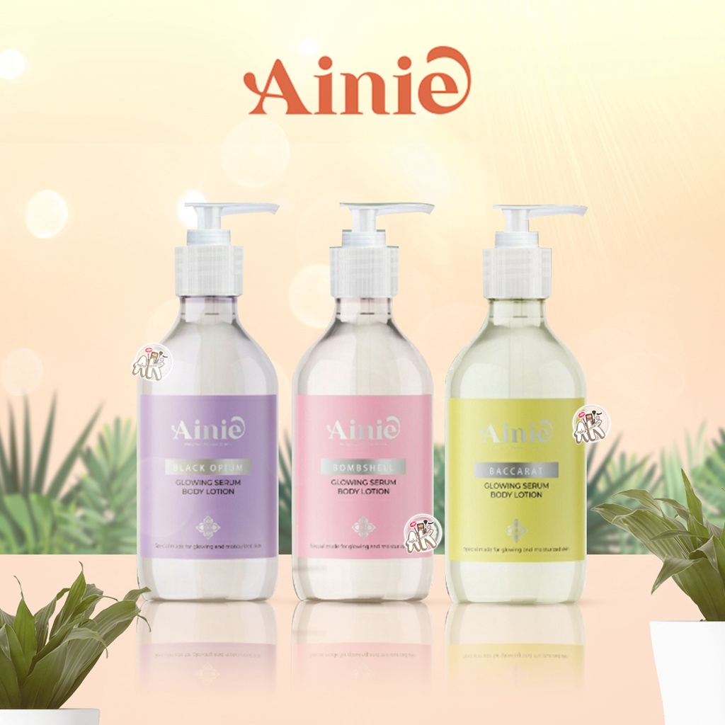 AINIE GLOWING HAND BODY LOTION / BODY SERUM 300ML ( BACCARAT / BLACK OPUIM / BOMBSHELL )