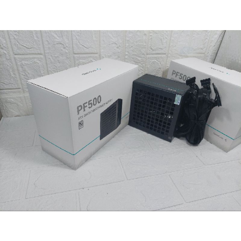 Power Supply 500Watt DeepCool PF500 80 Plus Kabel Flat