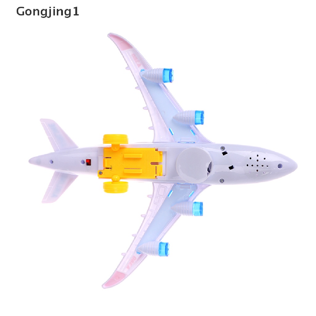 Gongjing1 Mainan Pesawat Terbang airbus A380 Elektrik Bahan Plastik Dengan Lampu + Suara Untuk Anak