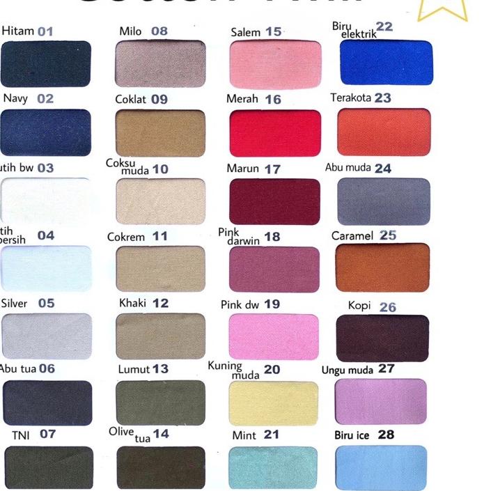 

㊊ Buku Katalog Warna Kain Bintang Fabric LANGSUNG CHECKOUT 2393 ◉