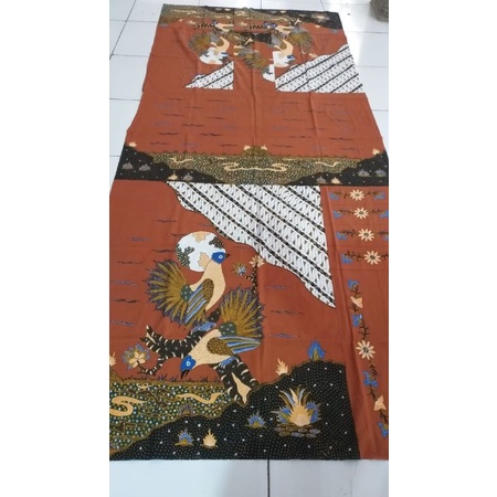 kain batik pria tulis asli pola kemeja hem bahan katun motif hewan harimau burung motor harley asli 