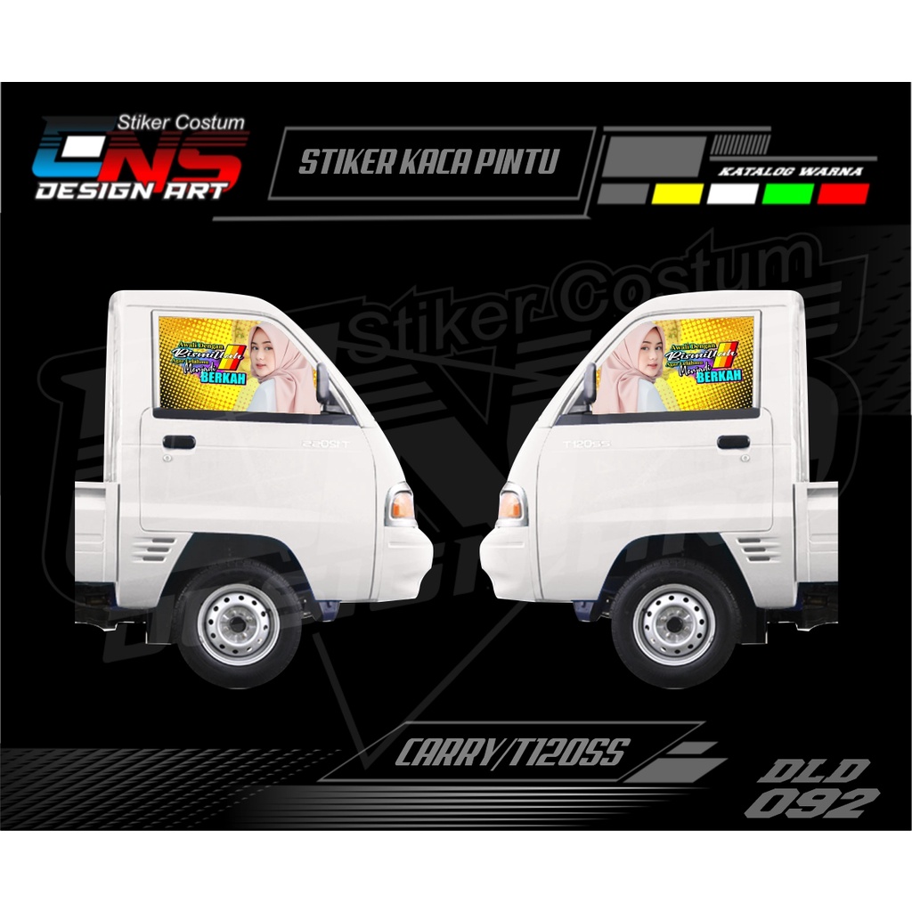 Stiker Kaca Pintu Depan One Way Carry / T120SS Pick Up Sticker Cewek Keren Sticker Print Variasi Gam