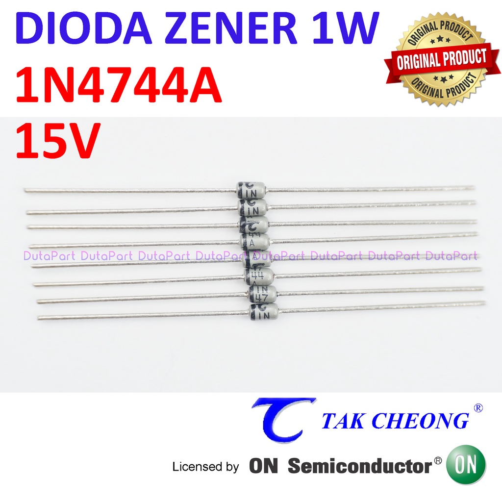 Dioda Zener 1N4744A 15V 1W ORIGINAL TC Licensed by ON SEMI 1N4744 15 V