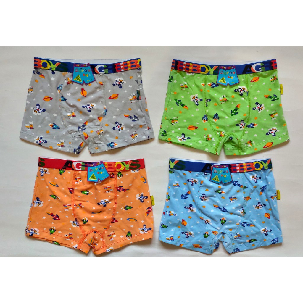 Agree Boys ~ 3 Pcs Celana Dalam Boxer Anak laki-laki Karet luar Berkwalitas // Size M, L, XL ~Sahabi