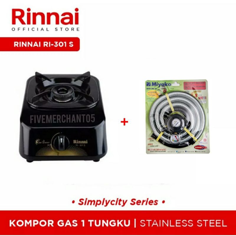 Kompor Gas Rinnai RI 301S Kompor Ceflon Rinnai 1 Tungku Kompor Rinai Kompor Teflon Rinnai