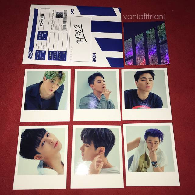 (SHARING) OFFICIAL IKON PHOTOCARD POLAROID CONTINUE TYPE 2 YG ENTERTAINMENT