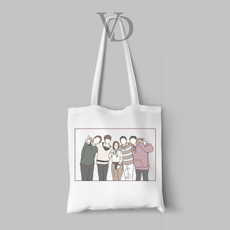 TOTE BAG BAHAN KANVAS HOSPITAL PLAYLIST / AESTHETIC TOTE BAG / TAS BELANJA KOREA