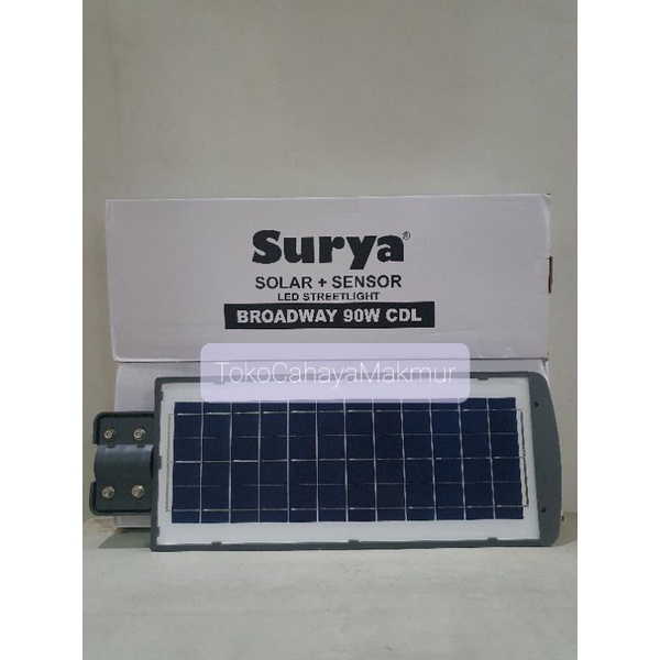 Lampu Jalan PJU Led Solar Cell+Sensor 90w 90watt Broadway Tenaga Surya