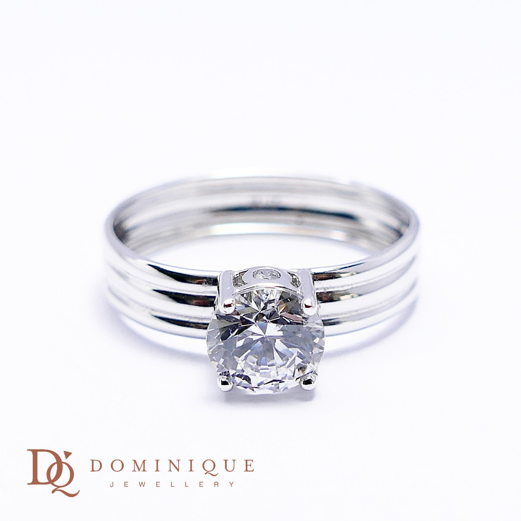 

Dominique Jewellery- Cincin Solitaire 75% SNI DQC 1350