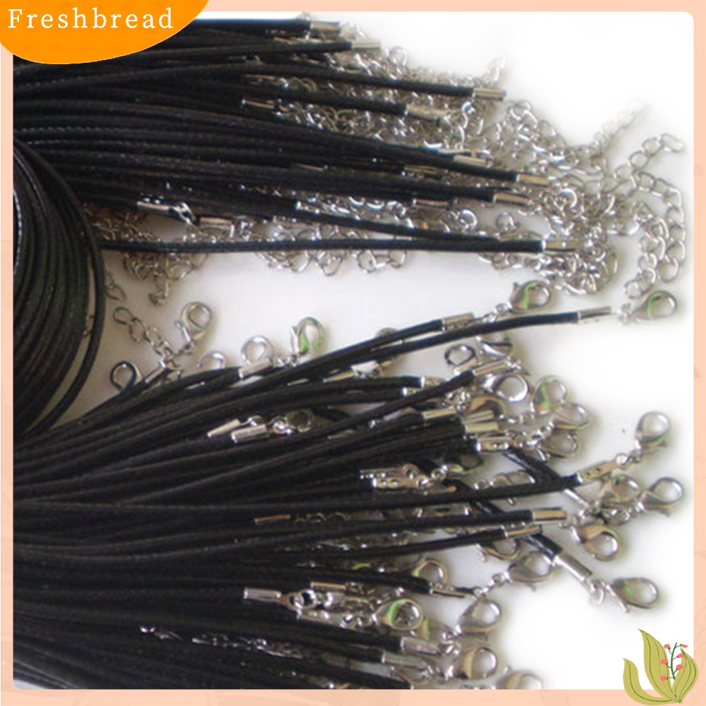Terlaris 10 Pcs 2mm Wax Rope String Necklace with Lobster Clasp for DIY Jewelry Making