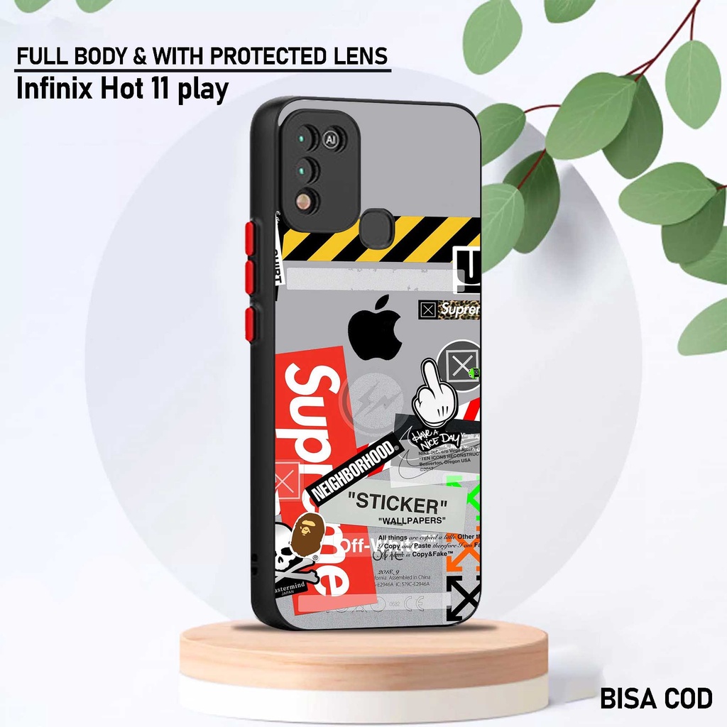 Case Infinix Hot 11 Play - Motif Case [ Aesth Branded ] - Hardcase Infinix Hot 11 Play - Softcase In