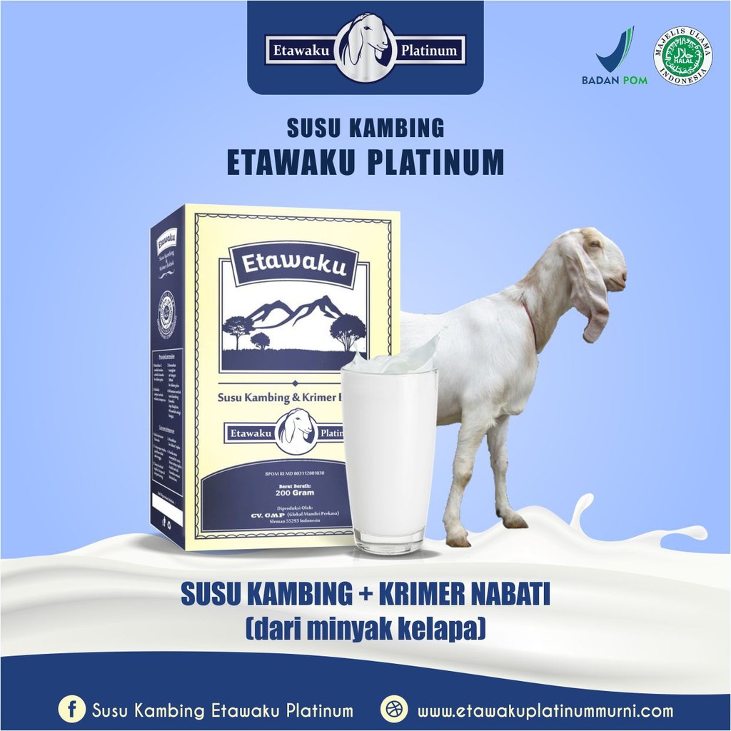 

Susu Kambing etawa Provit ETAWAKU PLATINUM - Bubuk Menambah Kalsium