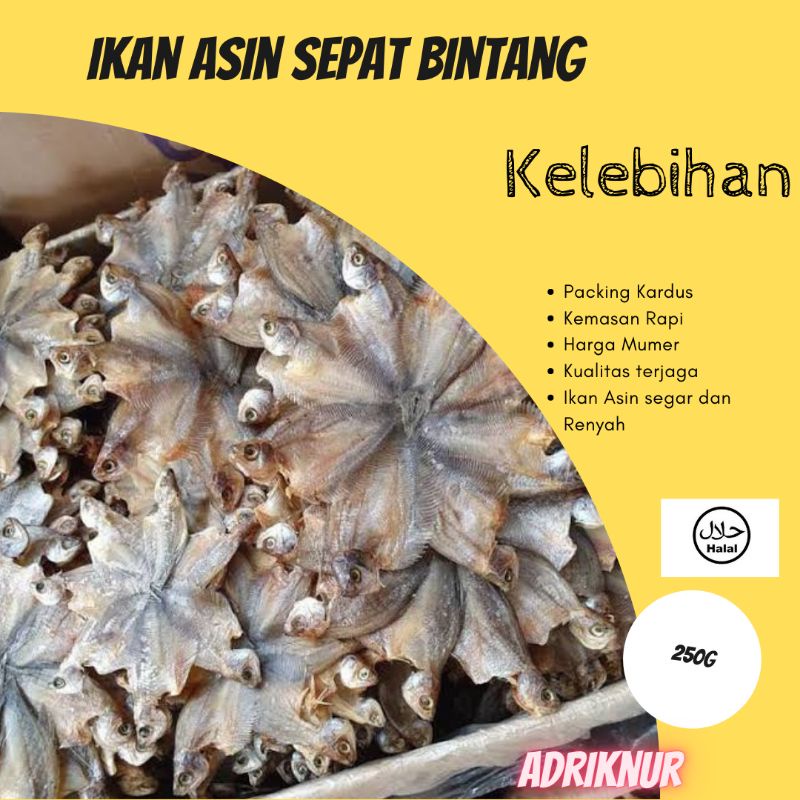 

ikan asin sepat bintang nett 250gr