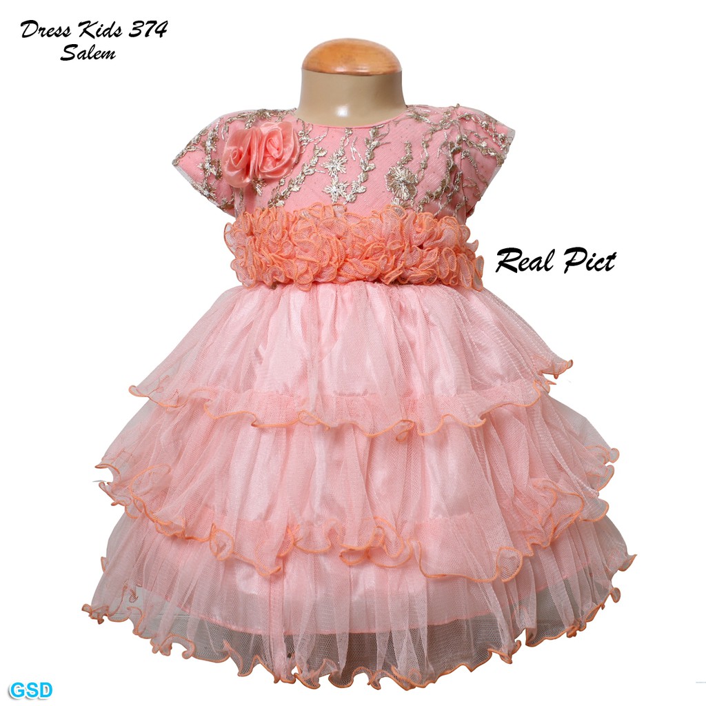 Dress kids 374/Baju Anak/ Baju Pesta Anak/Dress Anak/ Gaun Pesta Anak/Brukat Terbaru