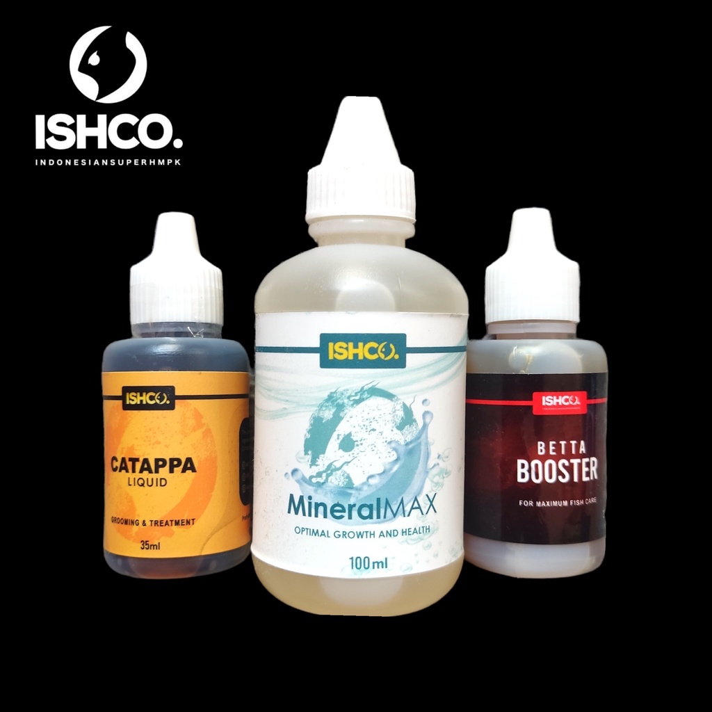 ISHCO PERAWATAN VITAMIN IKAN CUPANG/CHANNA | BETTA BOOSTER/MINERAL MAX/CATAPPA LIQUID/MAGGOT PAKAN IKAN HIAS